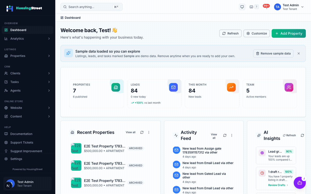 Walking through welcome, plan pick, company setup, then choosing first action